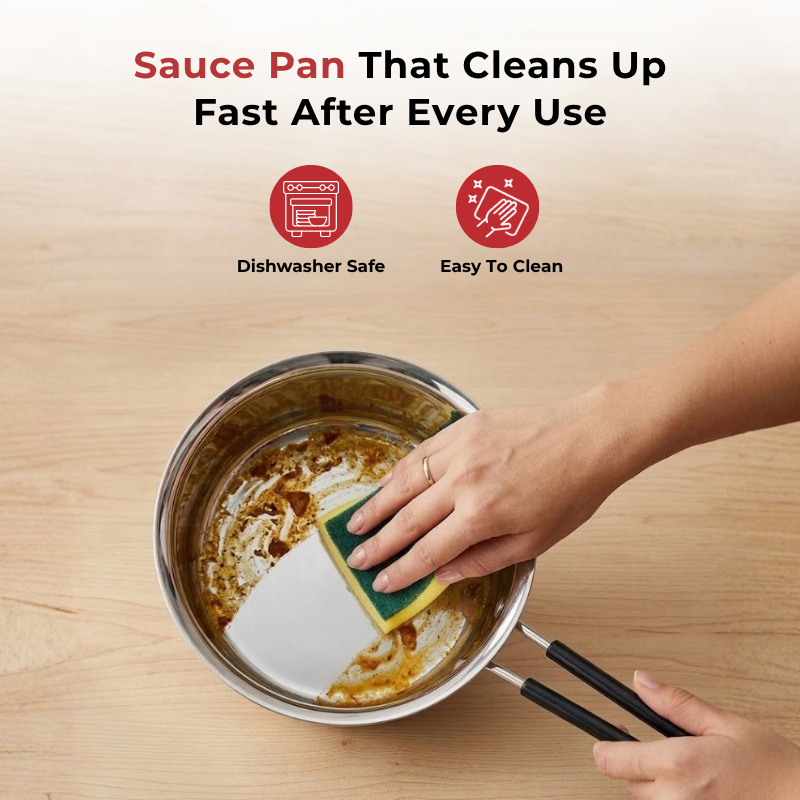 Vinod Stainless Steel Premium Sauce Pan Heavy Gauge Milk Pan, product view 9