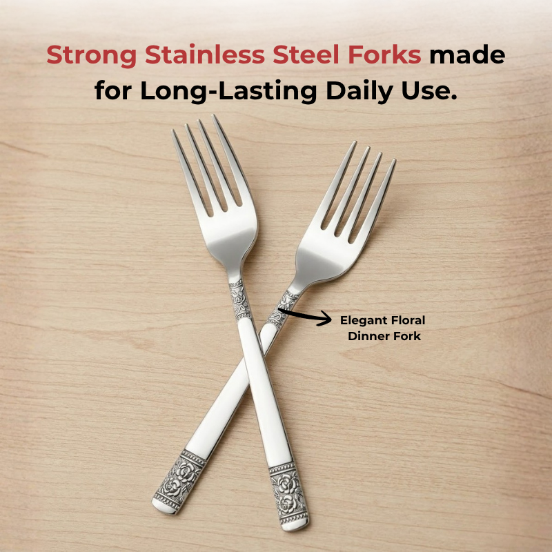 Vinod Moscow stainless steel dinner fork set of 12, product view 12