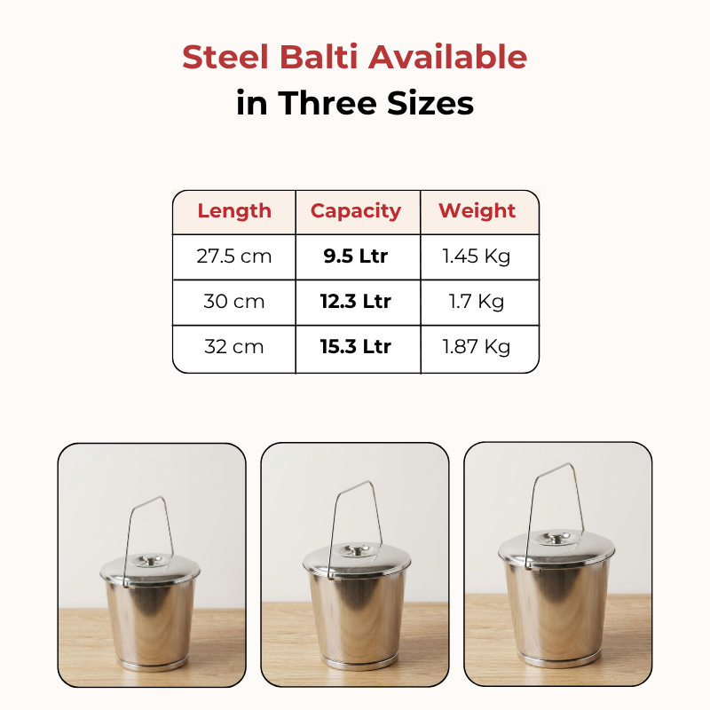 Vinod Stainless Steel Balti with Lid, product view 10