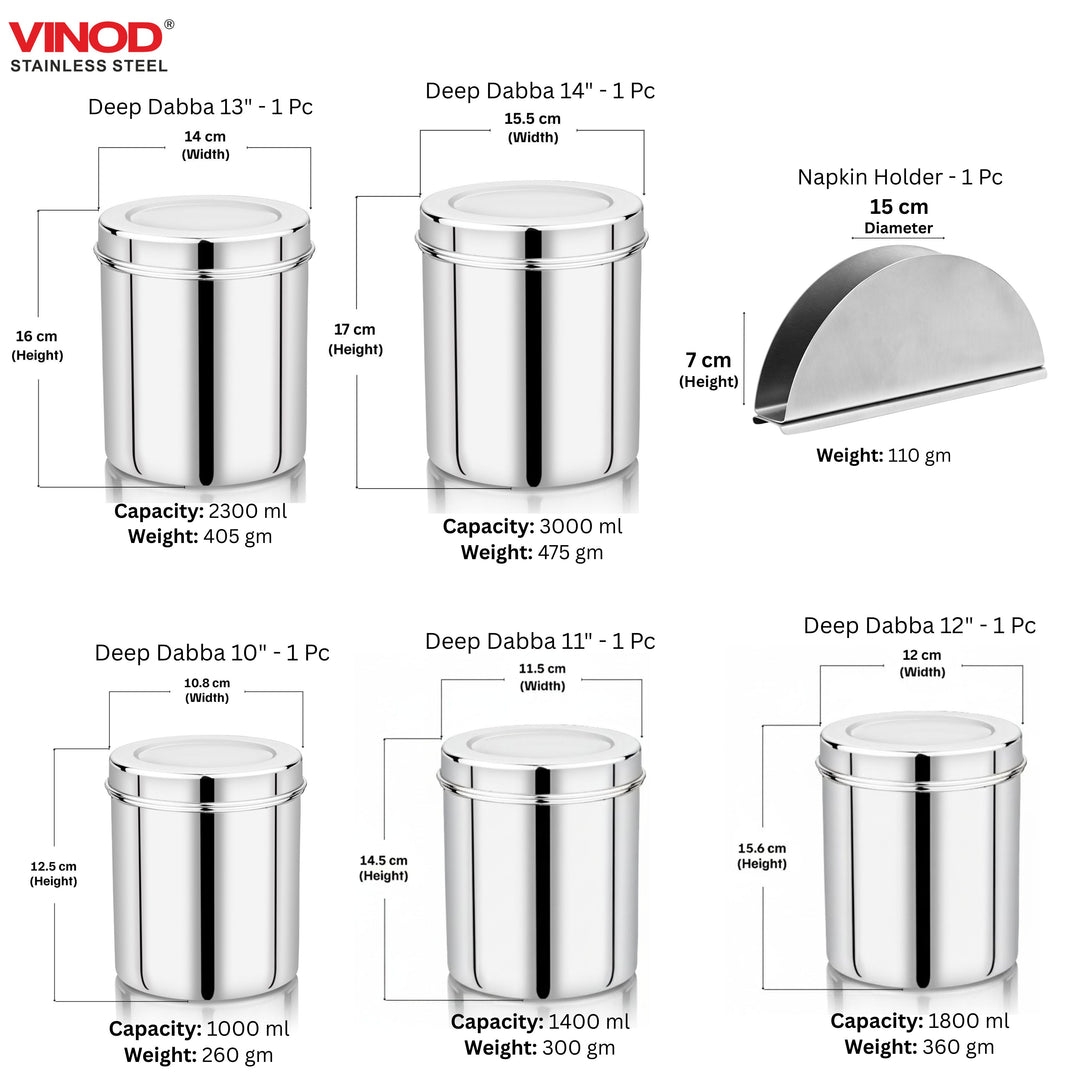 विनोद स्टेनलेस स्टील 116 पीसी। डीलक्स गृह प्रवेश सेट