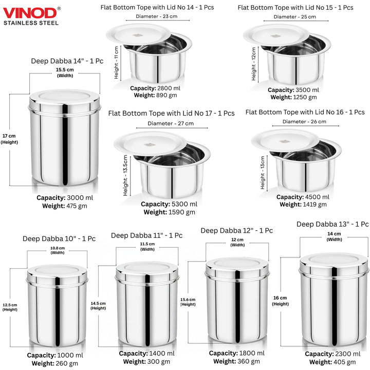 विनोद स्टेनलेस स्टील 121 पीस डीलक्स गृह प्रवेश सेट