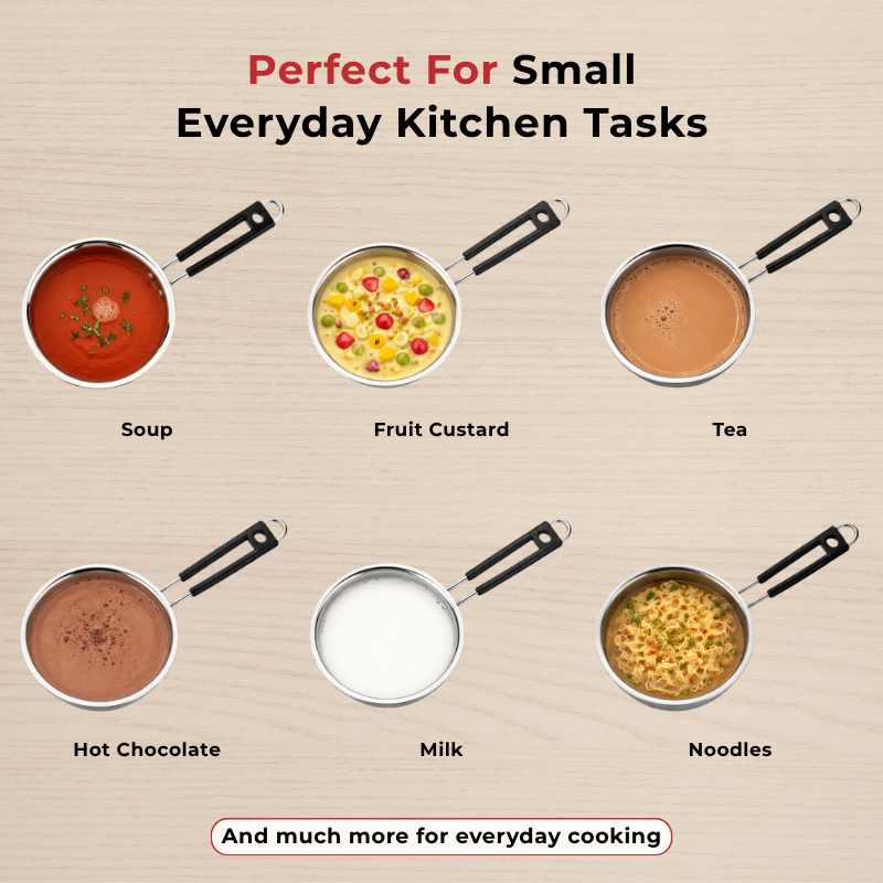 Vinod Stainless Steel Premium Sauce Pan Heavy Gauge Milk Pan, product view 11