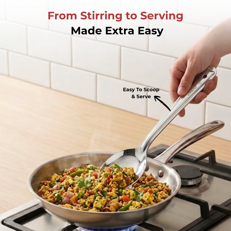 Vinod Stainless Steel Serving Paan / Cooking Spoon Set of 2, product view 13