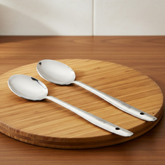 Vinod Stainless Steel Paratha Palta 34 cm Cooking Turner for Chapati, Dosa, Uttapam, Roti & Paratha Flat Plain Cooking Spoon Steel Spatula I Must Have Kitchen Tools I Set of 2 I no. 2