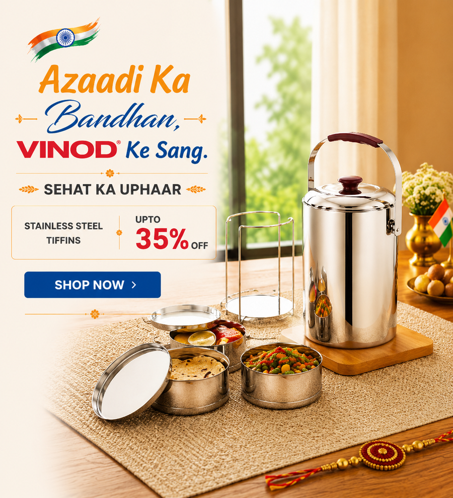 Vinod Stainless Steel Independence Day 2026 campaign banner for mobile