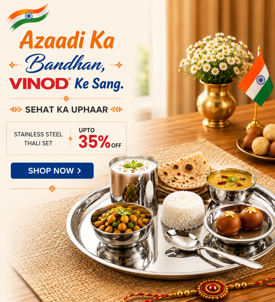 Vinod Stainless Steel Independence Day 2026 campaign banner for mobile