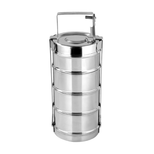 Vinod Stainless Steel Deluxe Hot Tiffin – 4 Compartment