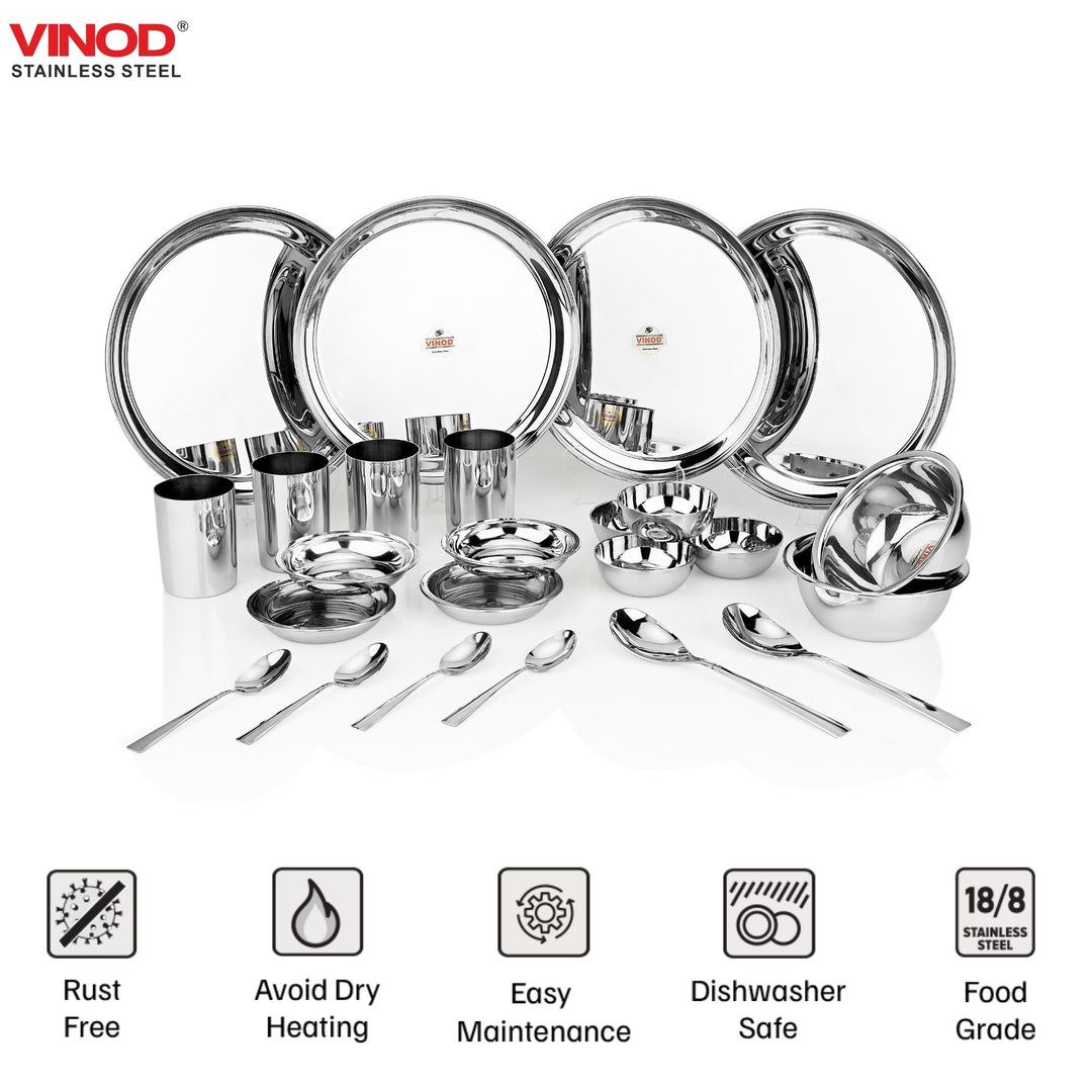 विनोद स्टेनलेस स्टील 24 पीस डिनर सेट