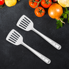 विनोद स्टेनलेस स्टील बेस्टिंग टर्नर स्लॉटेड/ कुकिंग पलटा, 2 का सेट, साइज़ 30 सेमी, नंबर 4