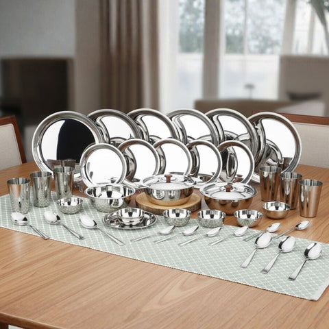 Vinod 36 Pieces Stainless Steel Dinner Set, front view