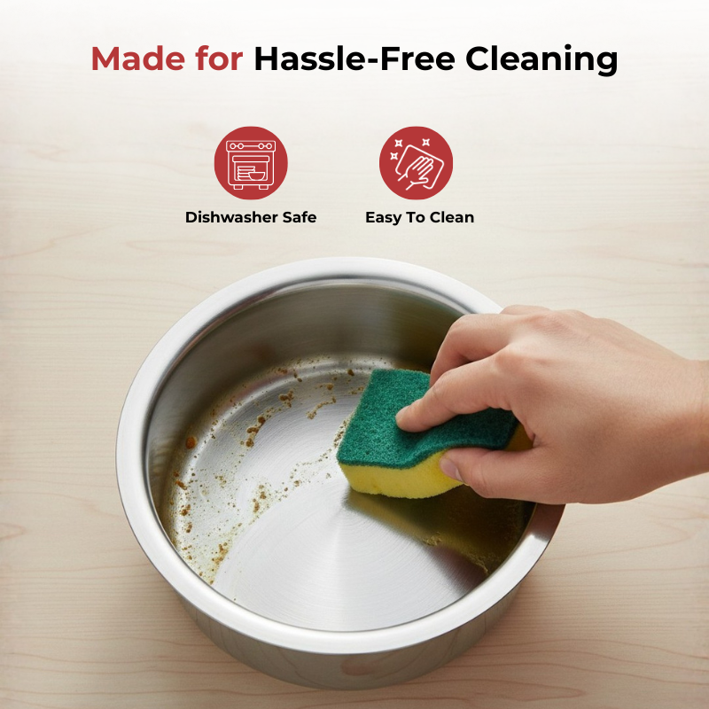 Vinod – Claro Heavy Gauge Stainless Steel Tope (Plain), 1.5 mm – Capacity 1800 ml