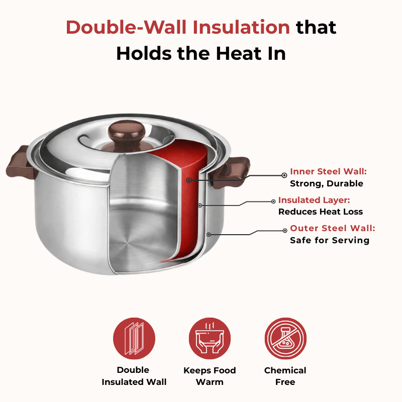 Vinod Stainless Steel Hot Casserole, product view 7