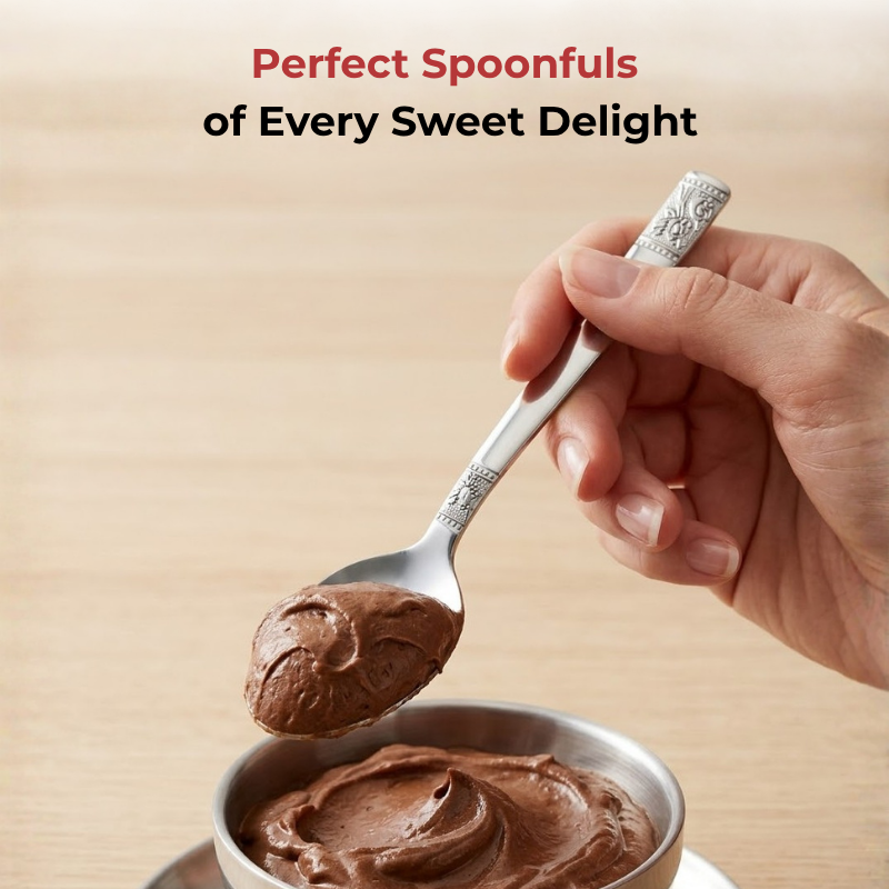 Vinod Moscow stainless steel dessert spoon set of 12, product view 7