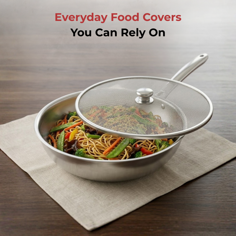 Vinod stainless steel net food cover set of 2, size 10, close-up detail