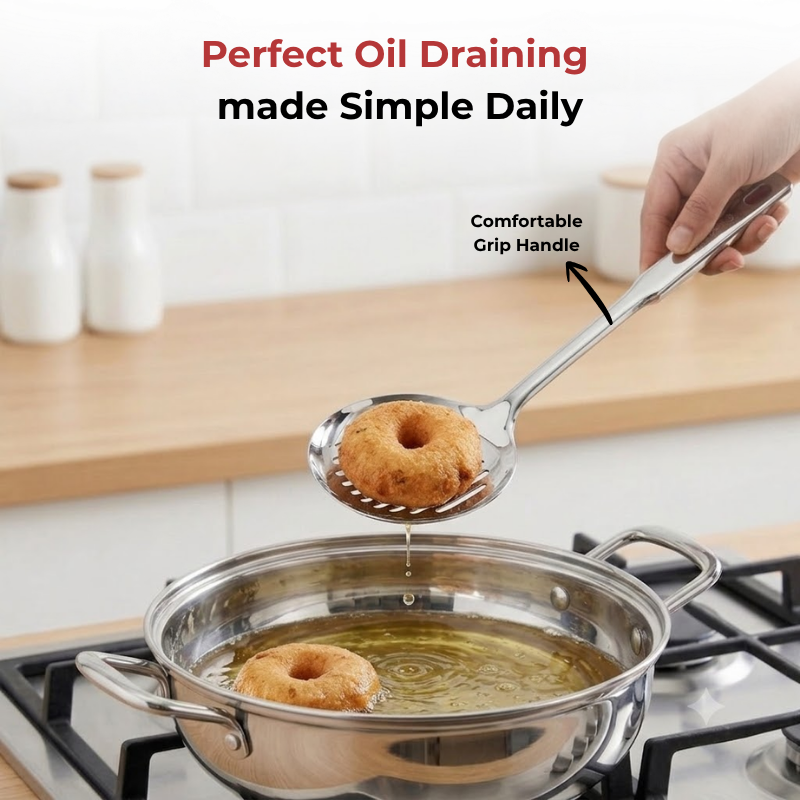 Vinod Stainless Steel Queens Skimmer Slotted Spoon Set of 2, product view 7