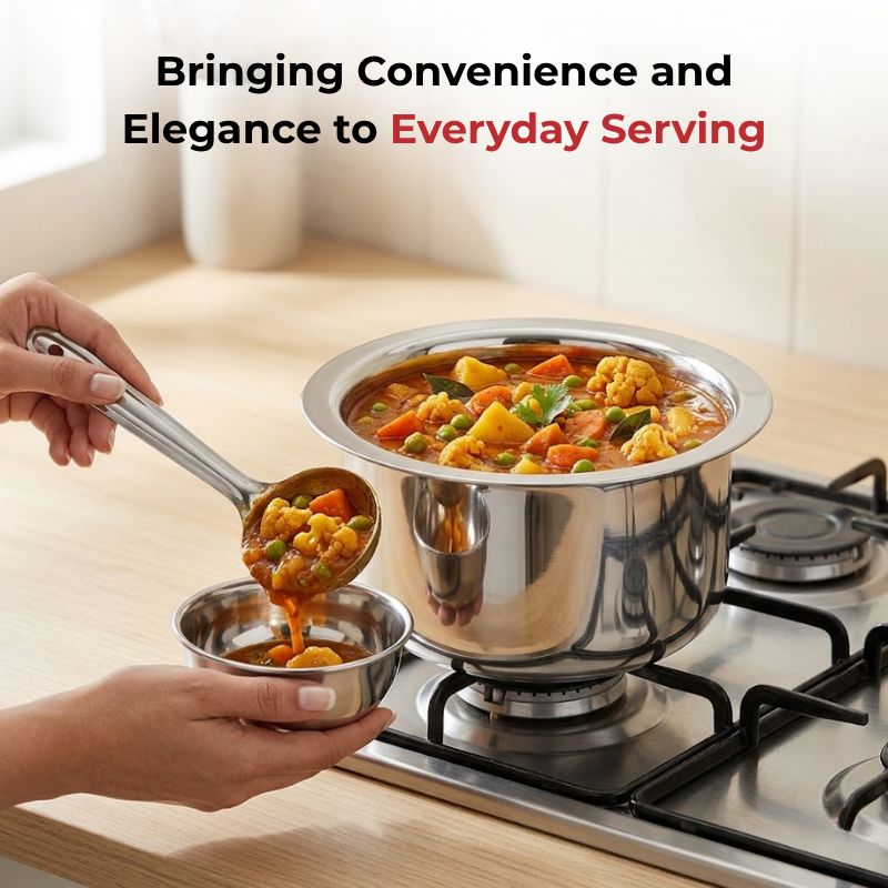 Vinod Stainless Steel Flat Bottom Tope without Lid, product view 7