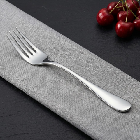 Vinod Decora stainless steel dinner fork set of 12, front view