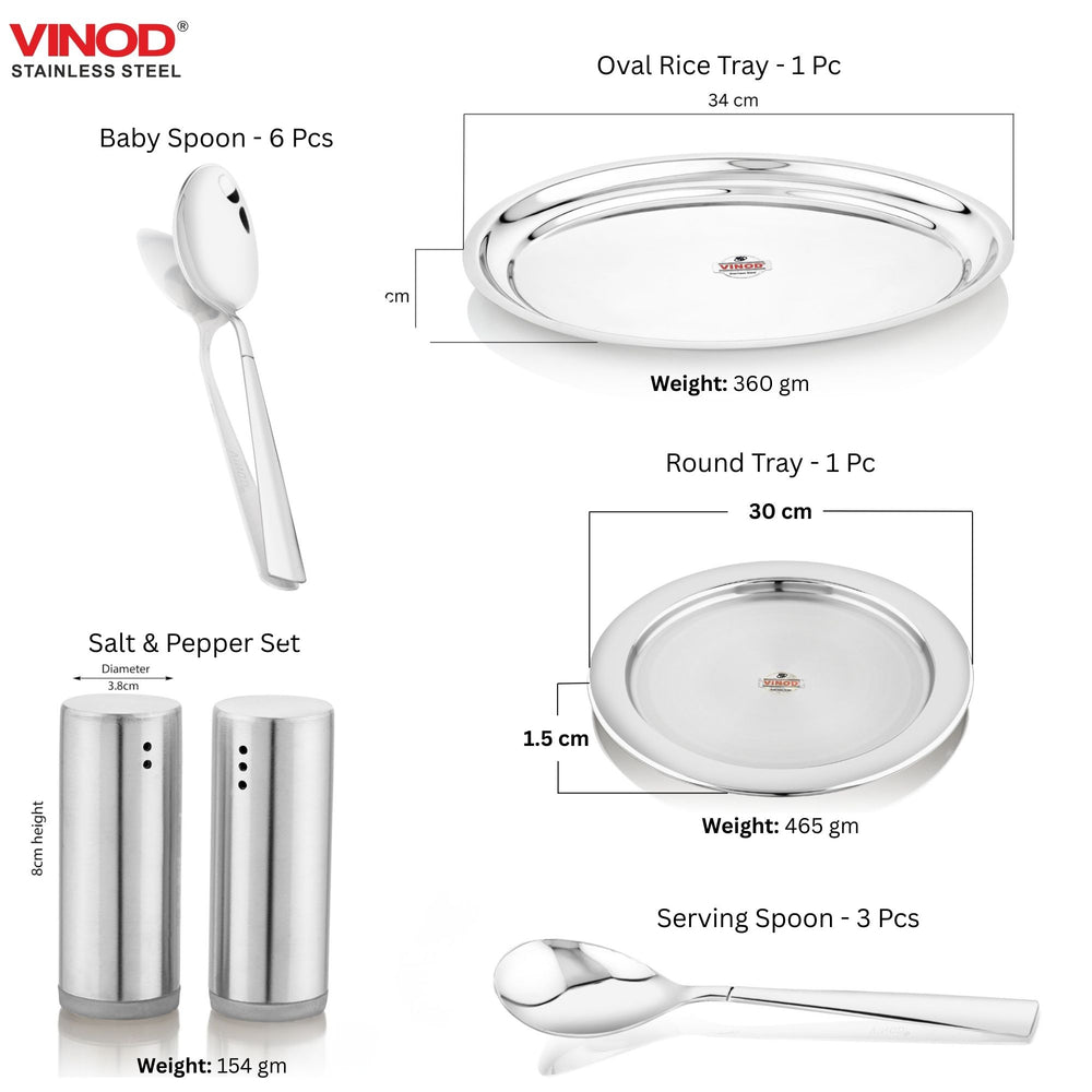 Vinod 61 Pieces Two Tone Deluxe Dinner Set, close-up detail