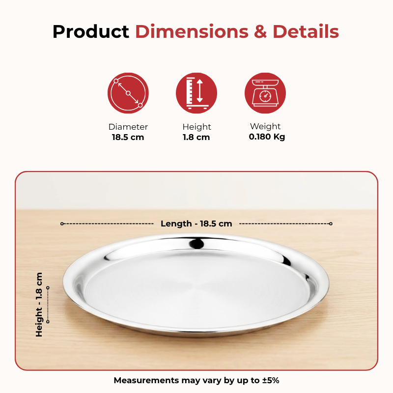 Vinod stainless steel two tone German Bogi serving dish set of 6, 18.5 cm, product view 8
