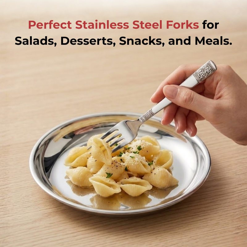 Vinod Moscow stainless steel dinner fork set of 12, product view 8