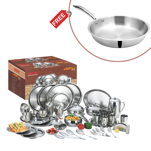 77 Pieces Dinner Set & Fry Pan