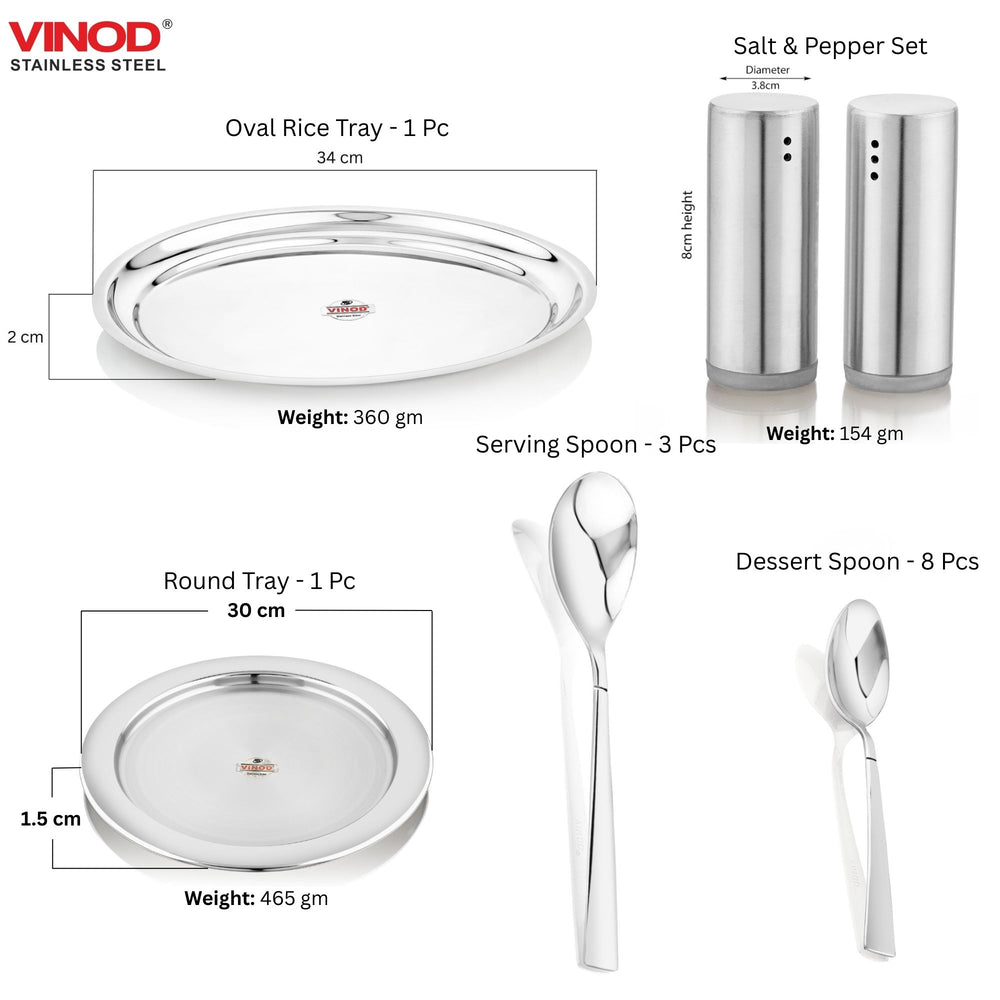 Vinod 77 Pieces Two Tone Dinner Set, angled view