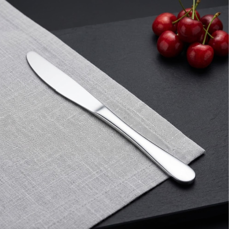 Vinod Decora stainless steel dinner knife set of 6, front view