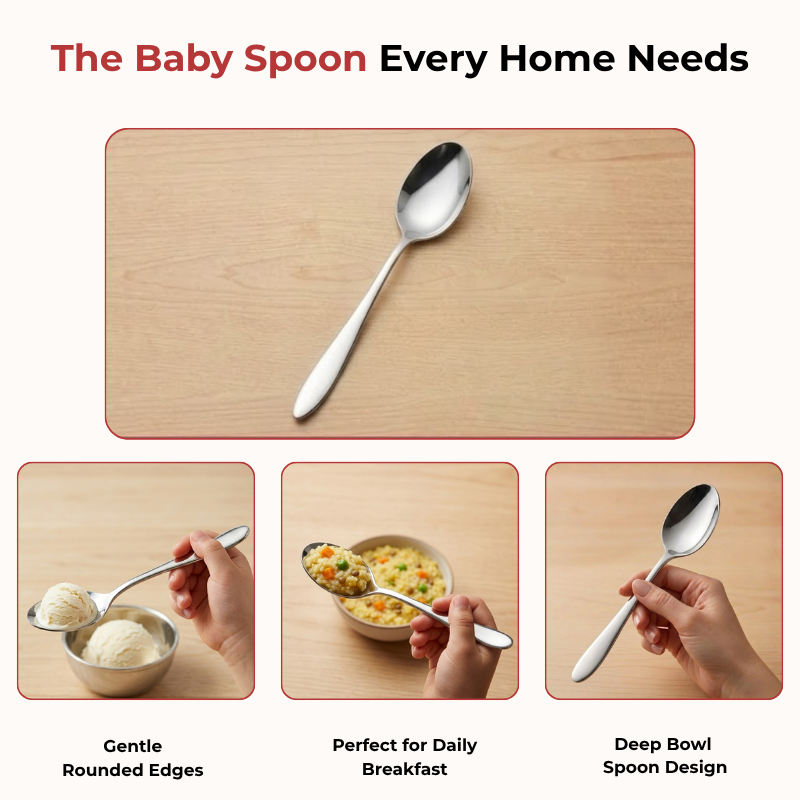Vinod Florence stainless steel baby spoon set of 12, product view 9
