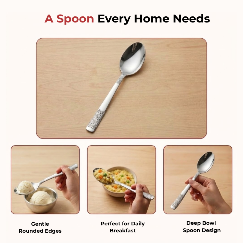 Vinod Moscow stainless steel table spoon set of 12, product view 9