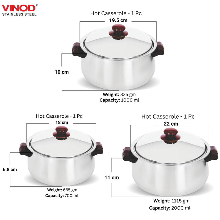 विनोद स्टेनलेस स्टील 85 पीस डीलक्स डिनर सेट आठ लोगों के लिए