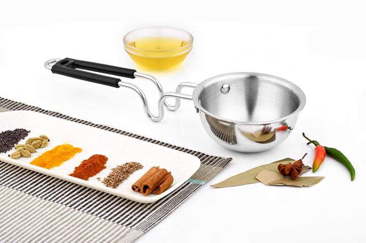 विनोद - क्लारो हेवी गेज स्टेनलेस स्टील तड़का पैन (प्लेन), 1.5 मिमी