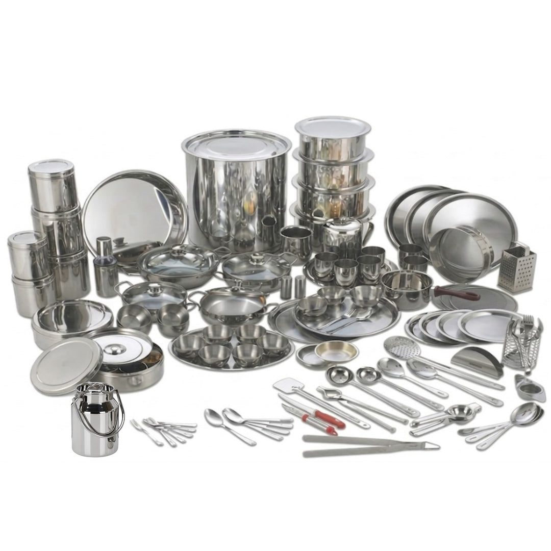 VINOD Deluxe 116 Pieces Griha Pravesh Set Elegant Gifting Option for Weddings, Anniversaries and Auspicious Occasions