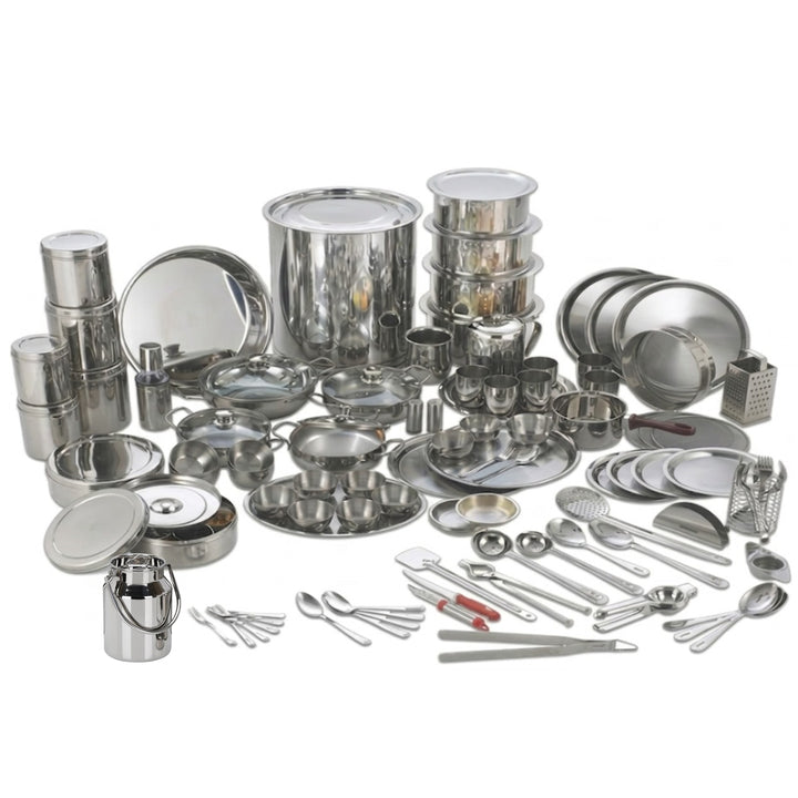 VINOD Deluxe 116 Pieces Griha Pravesh Set Elegant Gifting Option for Weddings, Anniversaries and Auspicious Occasions