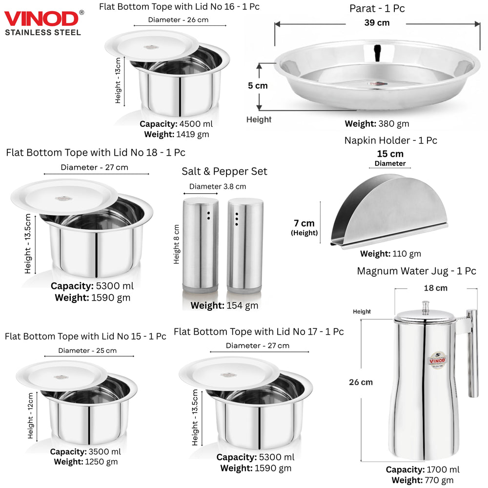 Vinod Deluxe 116 Pieces Griha Pravesh Set Elegant Gifting Option for Weddings, in-use view