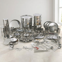 VINOD Deluxe 116 Pieces Griha Pravesh Set Elegant Gifting Option for Weddings, Anniversaries and Auspicious Occasions