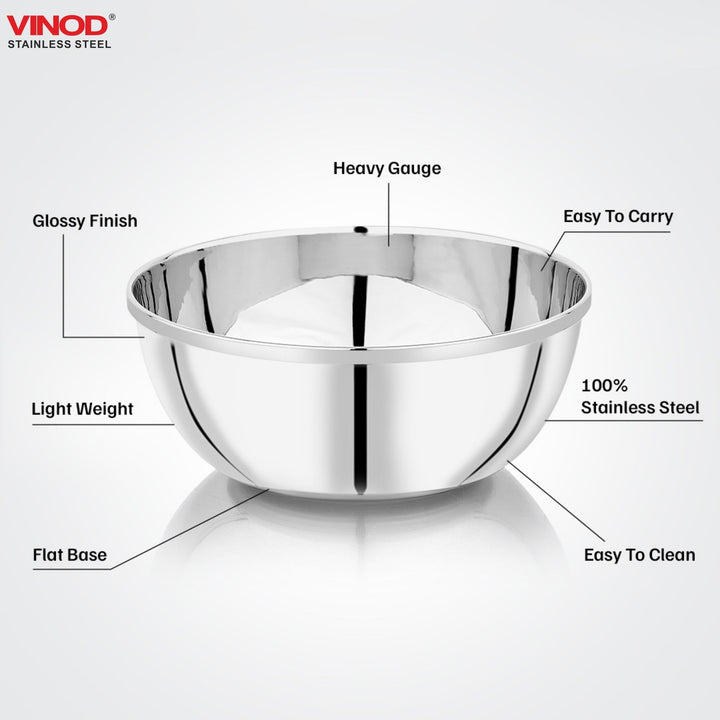 विनोद स्टेनलेस स्टील महाराजा बाउल 6 पीस का सेट, क्षमता 200 मिली