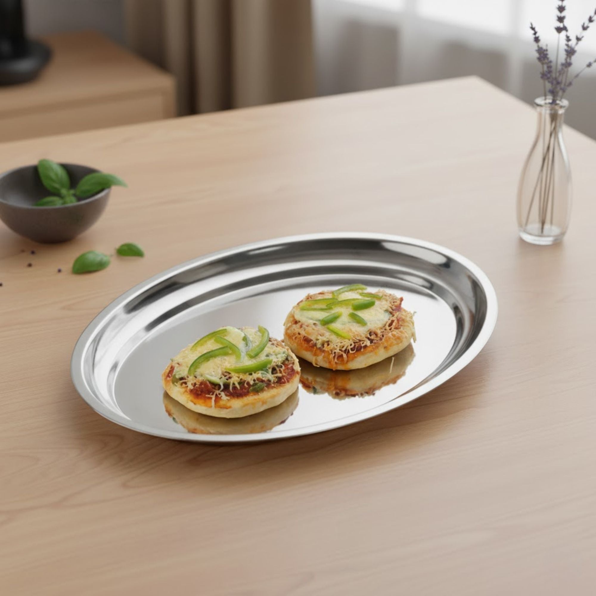 Buy Stainless Steel Oval Rice Tray | Best Price Online at VINOD ...