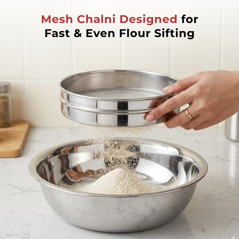 Vinod Stainless Steel Atta Chalni / Flour Sieve Channi, product view 8