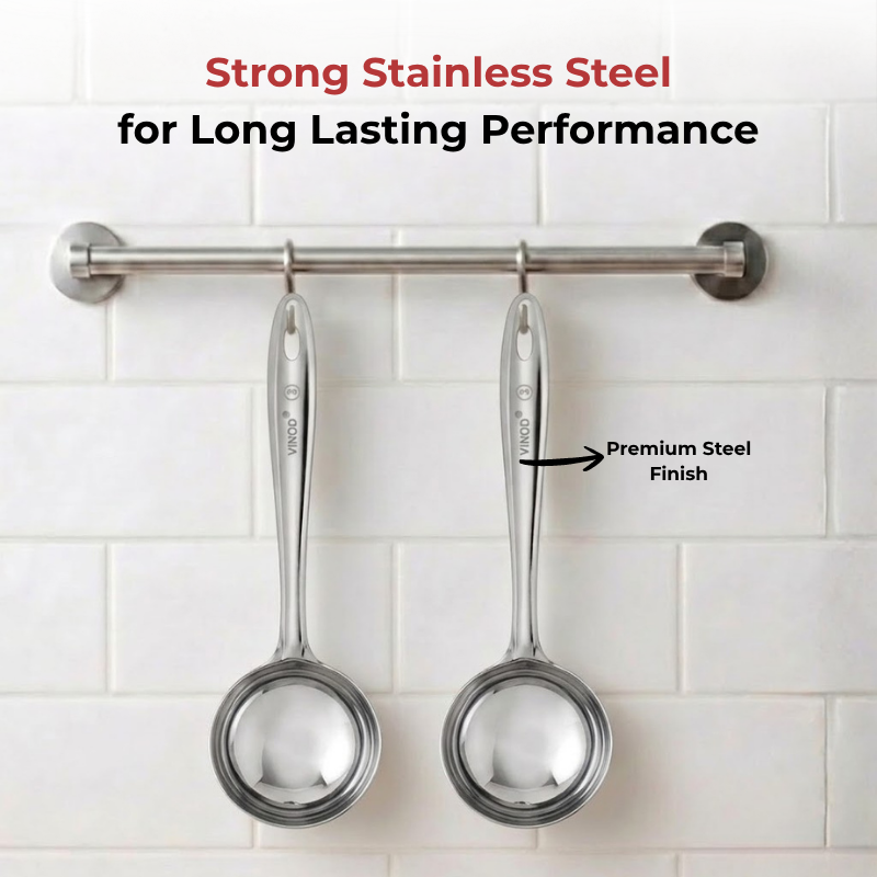 Vinod stainless steel dosa making spoon / ladle set of 2, product view 10