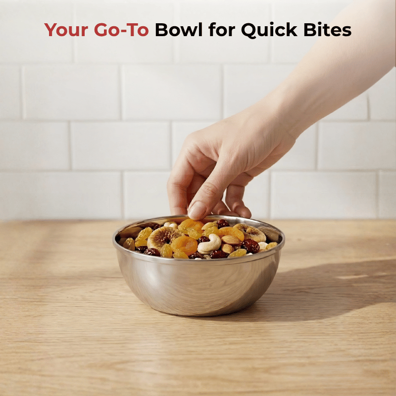 Vinod Stainless Steel Maharaja Bowl Set of 6 Pieces, product view 8