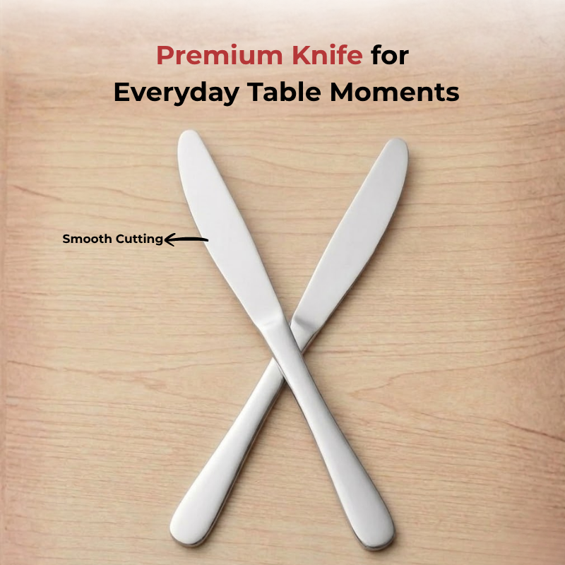 Vinod Florence stainless steel dinner knife set of 6, product view 10