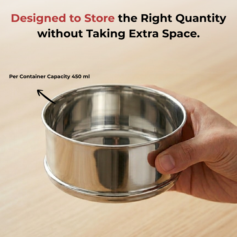 Vinod Stainless Steel Deluxe Hot Tiffin with 3 Compartment, product view 10