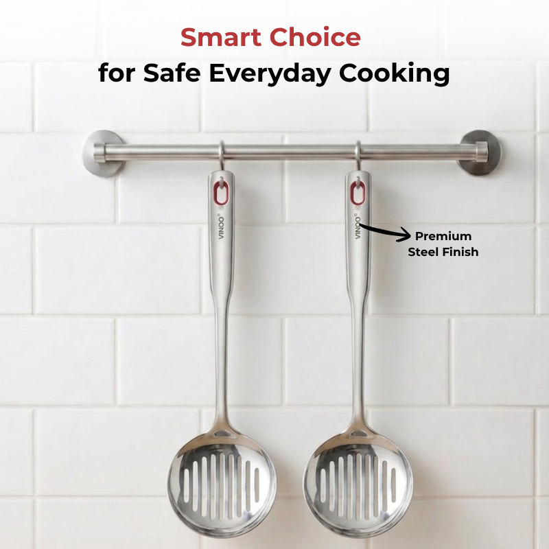Vinod Stainless Steel Queens Skimmer Slotted Spoon Set of 2, product view 10