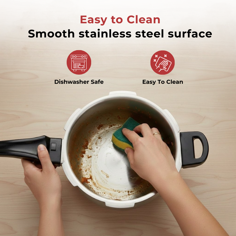 VINOD Doniv Titanium Triply Stainless Steel Pressure Cookers 5 Ltr, Outer Lid, Induction Friendly