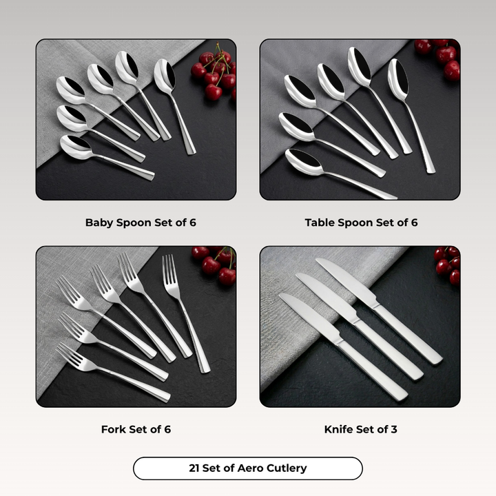 Vinod Stainless Steel Aero Cutlery 21 piece set