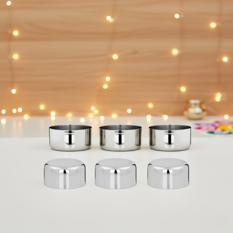 Vinod Stainless Steel Vati / Katori, set of 6 pcs, Capacity 300 ml, No 6