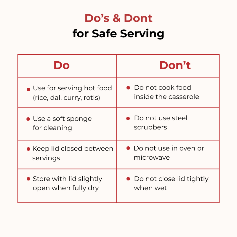 Vinod Stainless Steel Milano Hammered Serving Casserole With Steel Lid & Side Handle 1630 ml, 18 cm