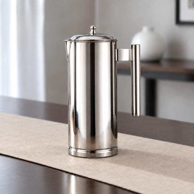 VINOD Dolphin Stainless Steel Water Jug with Detachable Lid – Steel Serving Jug for Home & Dining Table
