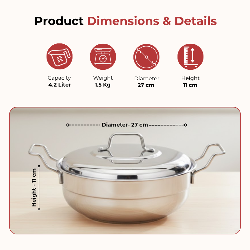 VINOD – Doniv Triply Stainless Steel 6 Plates and 1 Multipurpose Kadai Steamer for Idli, Dhokla, Momos Heavy Guage Idli Dhokla Cooker Induction & Gas Stove Compatible (2 Idli, 1 Mini Idli, 1 Patra/Momos, 2 Khaman / Dhokla)