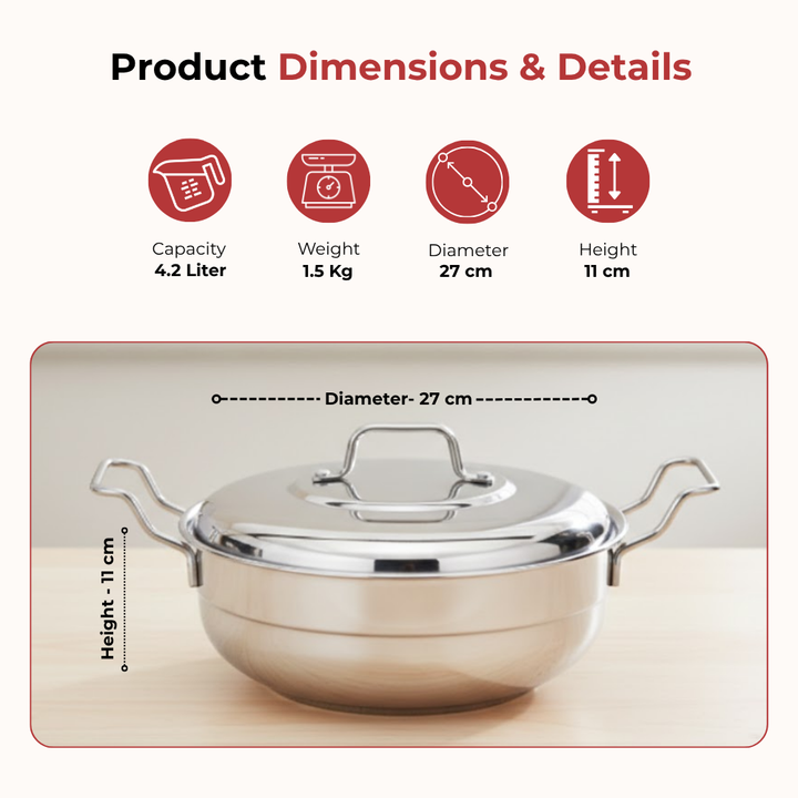 VINOD – Doniv Triply Stainless Steel 6 Plates and 1 Multipurpose Kadai Steamer for Idli, Dhokla, Momos Heavy Guage Idli Dhokla Cooker Induction & Gas Stove Compatible (2 Idli, 1 Mini Idli, 1 Patra/Momos, 2 Khaman / Dhokla)
